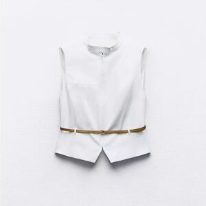 Belted Fitted Vest Top ZARA